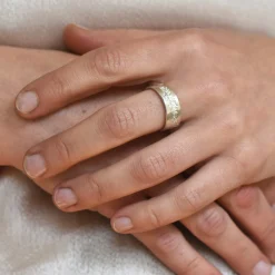 Tomfoolery Reverse Oak Ring in Silver Sale