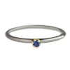 Tomfoolery Rhodium Plated Silver & 14 Carat Gold Sapphire Ring Fashion