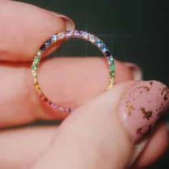 Tomfoolery Ring of Salt Gemstone Rainbow Ring Discount