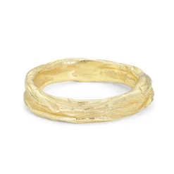 Tomfoolery Ripple Medium Gold Band Fashion