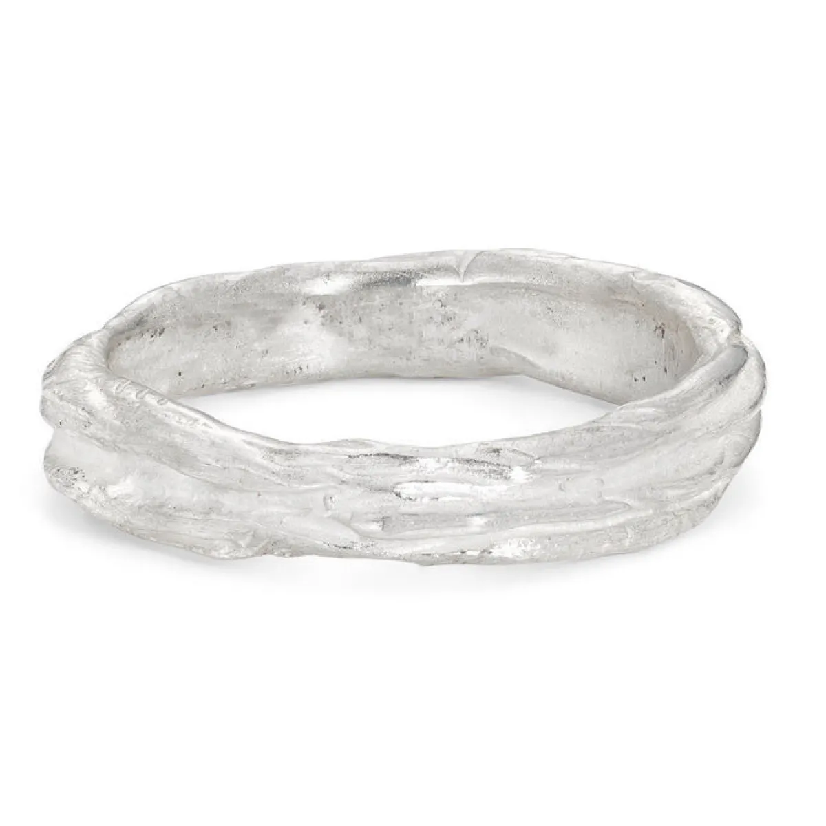 Tomfoolery Ripple Medium Silver Ring Hot