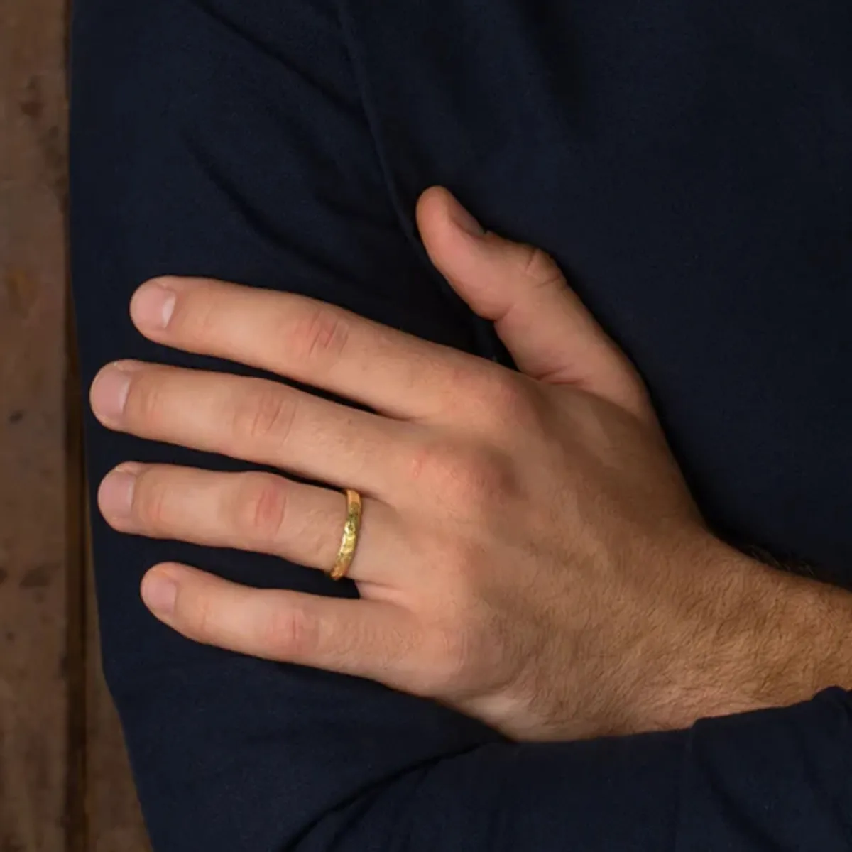 Tomfoolery Rock Medium Gold Band Discount