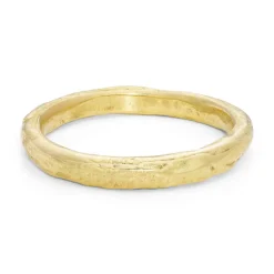 Tomfoolery Rock Textured Gold Wedding Band Outlet