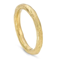 Tomfoolery Rock Textured Gold Wedding Band Outlet