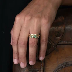 Tomfoolery Rock Textured Gold Wedding Band Outlet