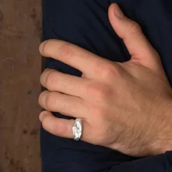 Tomfoolery Rock Textured Signet Ring Best