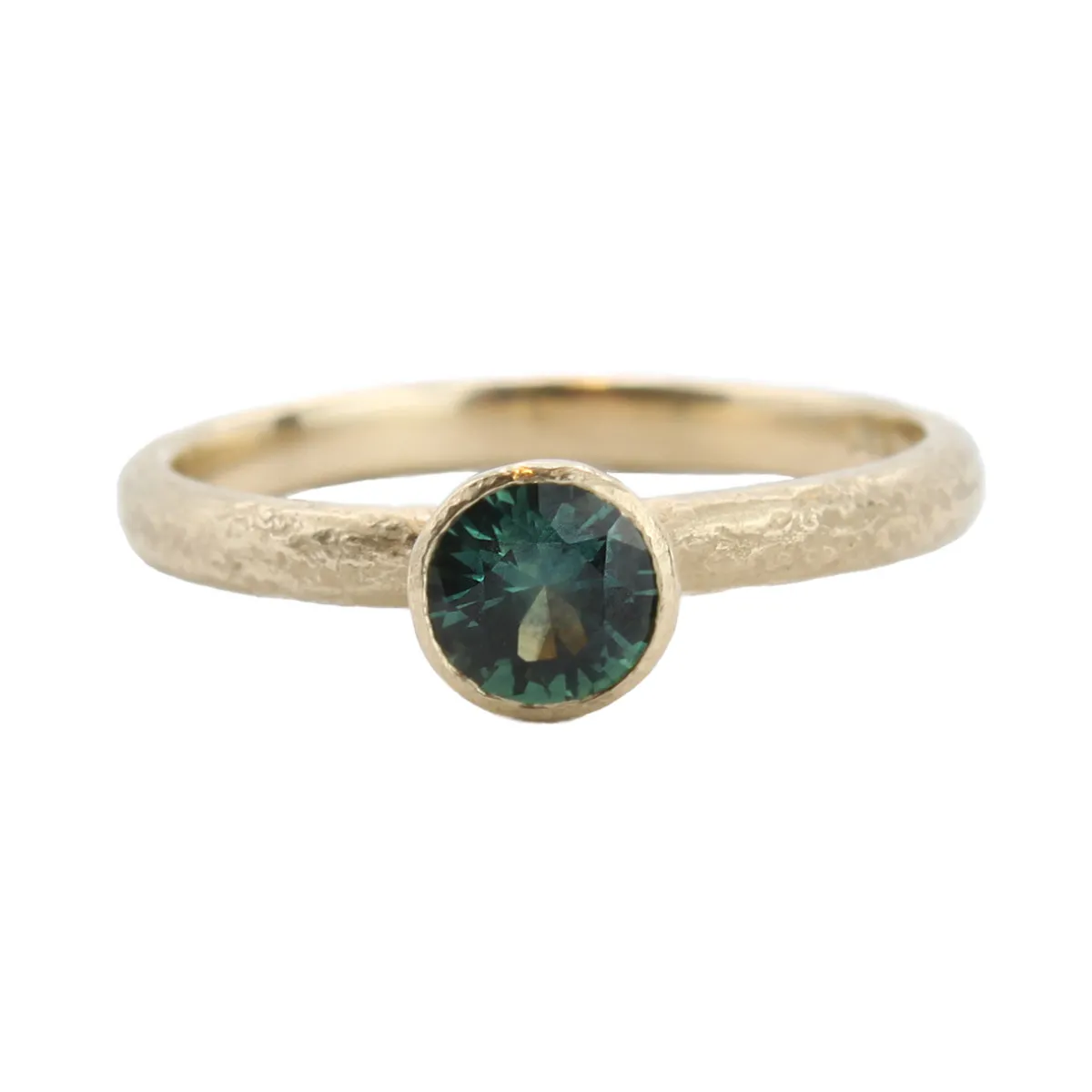 Tomfoolery Rosa Dark Teal Sapphire Engagement Ring Discount