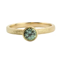 Tomfoolery Rosa Teal Sapphire Engagement Ring Hot