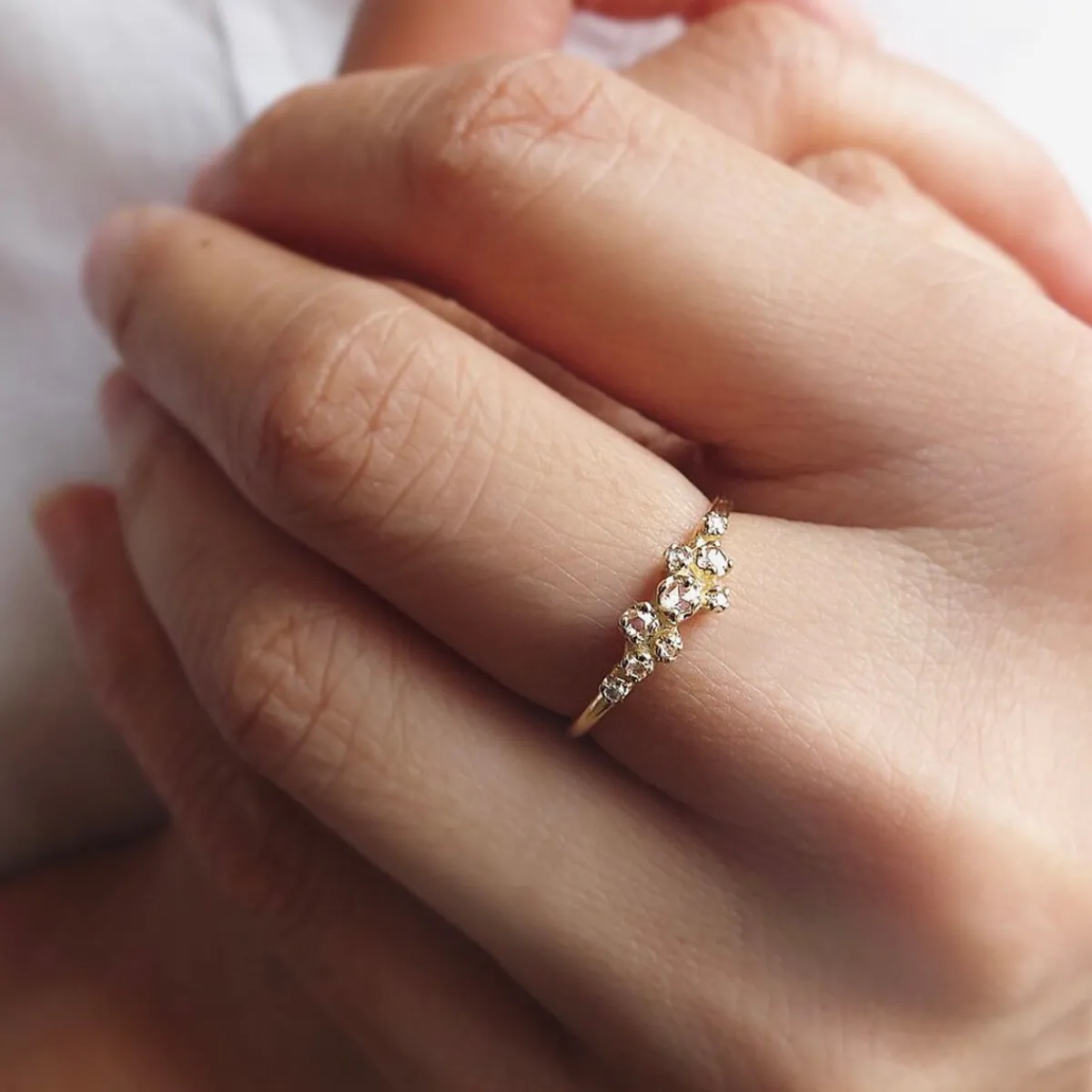 Tomfoolery Rose Bush Ring with Rose Cut Diamond Online