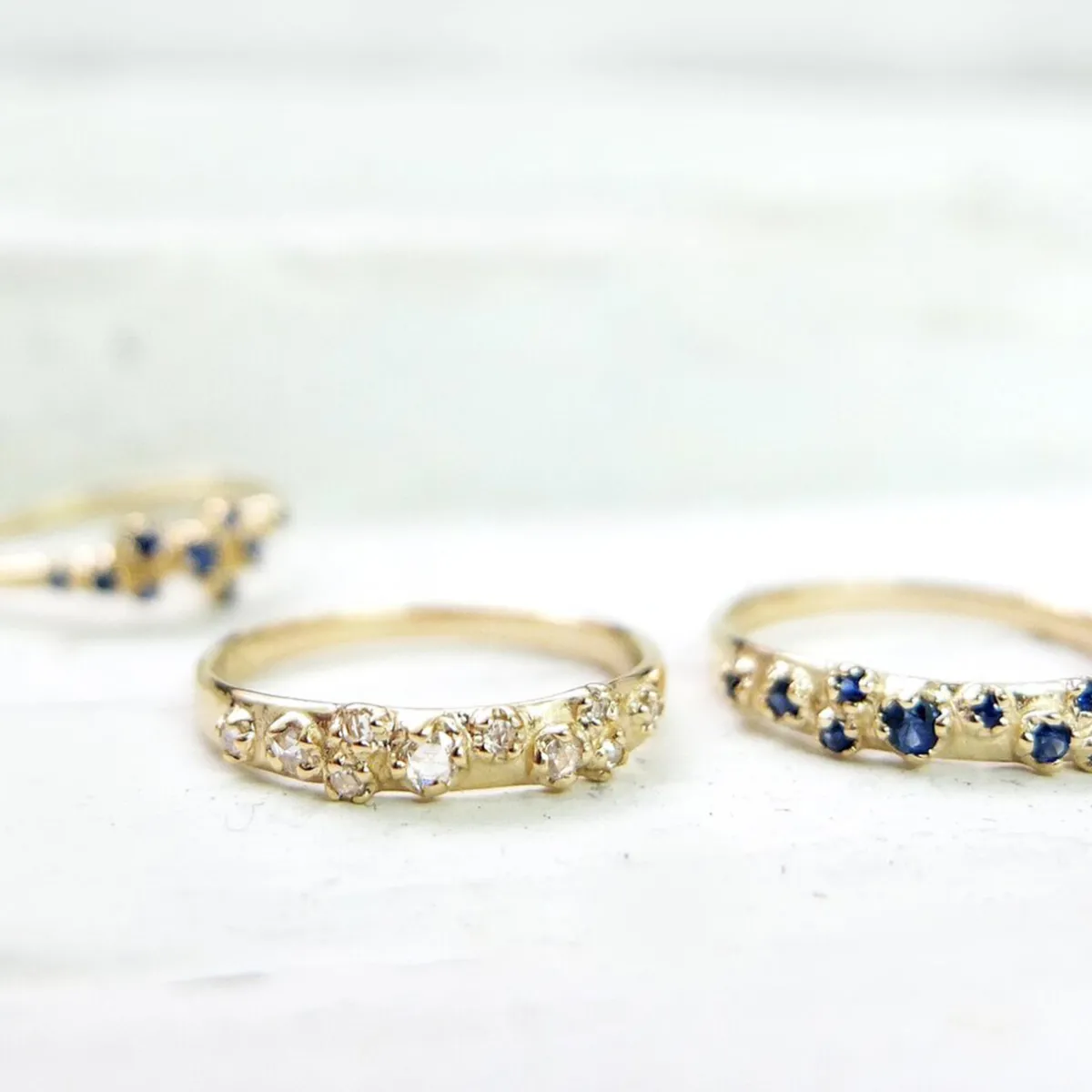 Tomfoolery Rose Cut Diamond Cluster Band Online