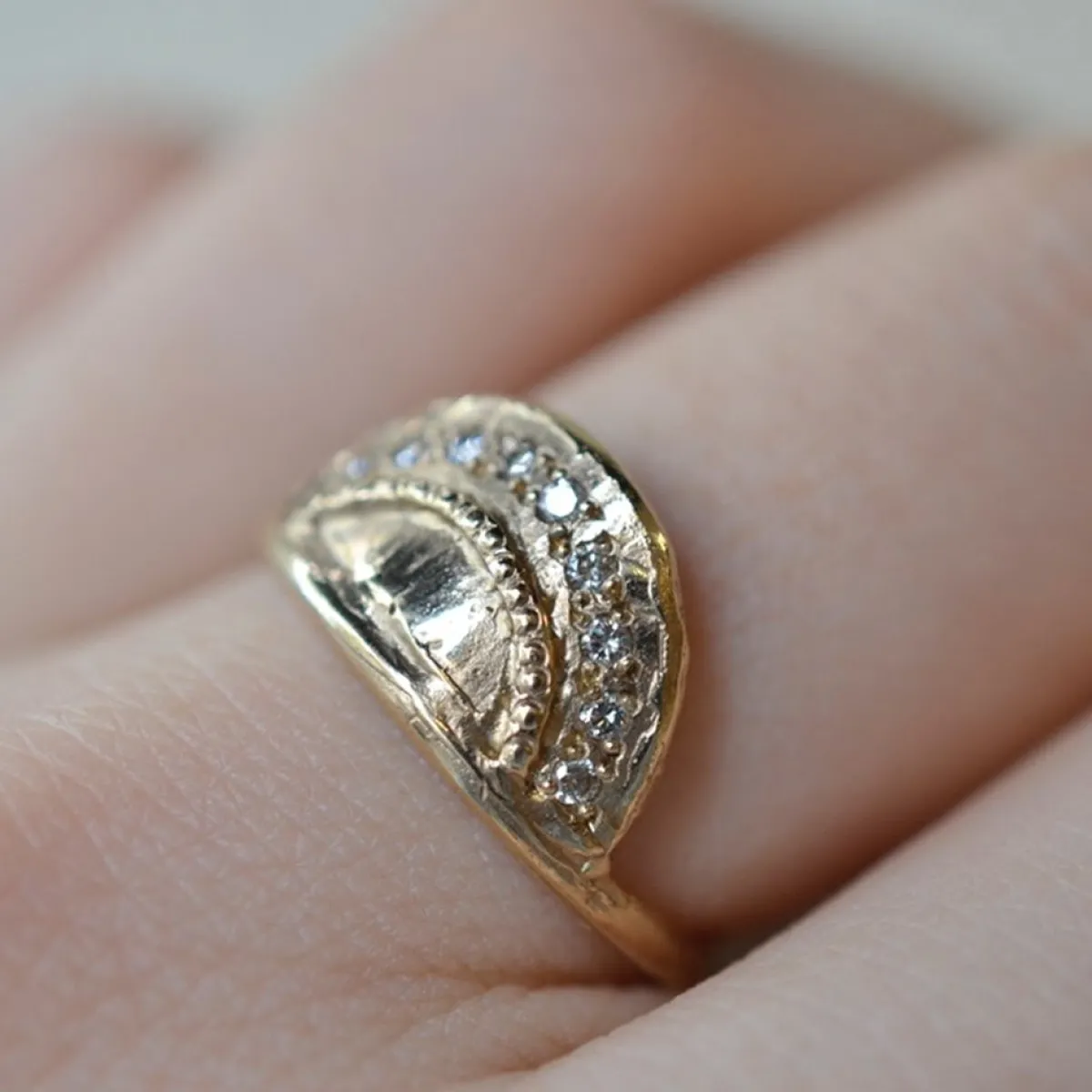 Tomfoolery Rose Gold Florentia Crown Ring Sale