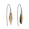 Tomfoolery Rose Gold Plated & Oxidised Silver Drop Earrings Fashion