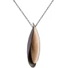 Tomfoolery Rose Gold Plated & Oxidised Silver Pendant Necklace New