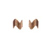 Tomfoolery Rose Gold Tiny Wave Studs Outlet