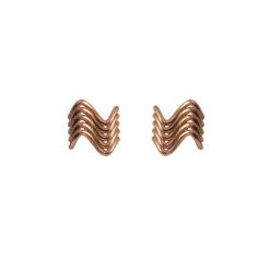 Tomfoolery Rose Gold Tiny Wave Studs Outlet