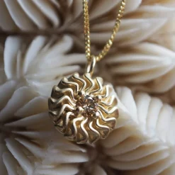 Tomfoolery Rosette Diamond Pendant Hot