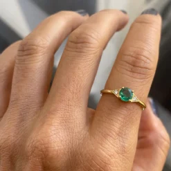 Tomfoolery Round Emerald Deco Ring Online
