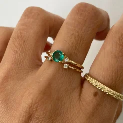 Tomfoolery Round Emerald Deco Ring Online