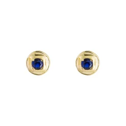 Tomfoolery Round Gold Plated Gem Studs Sale