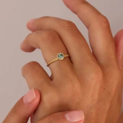 Tomfoolery Round Sapphire Signature Ring Sale