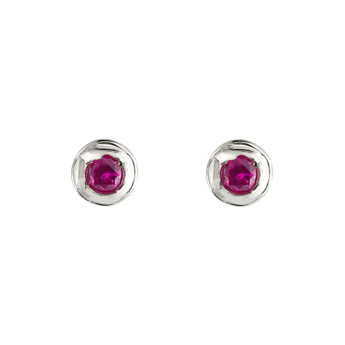 Tomfoolery Round Silver Gemstone Studs Best