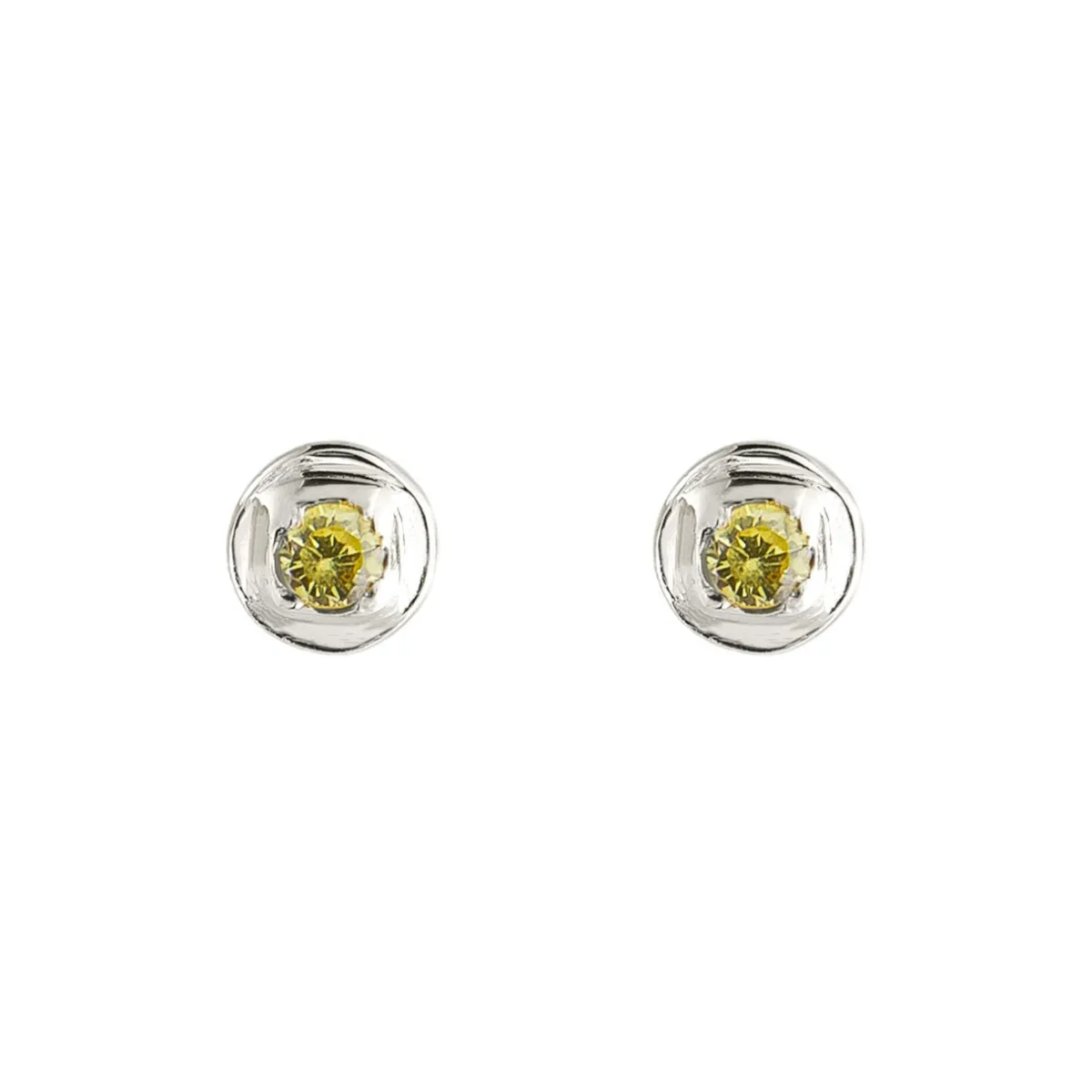Tomfoolery Round Silver Gemstone Studs Best