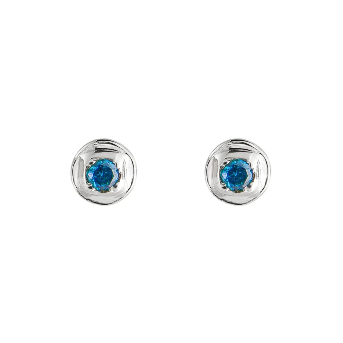 Tomfoolery Round Silver Gemstone Studs Best