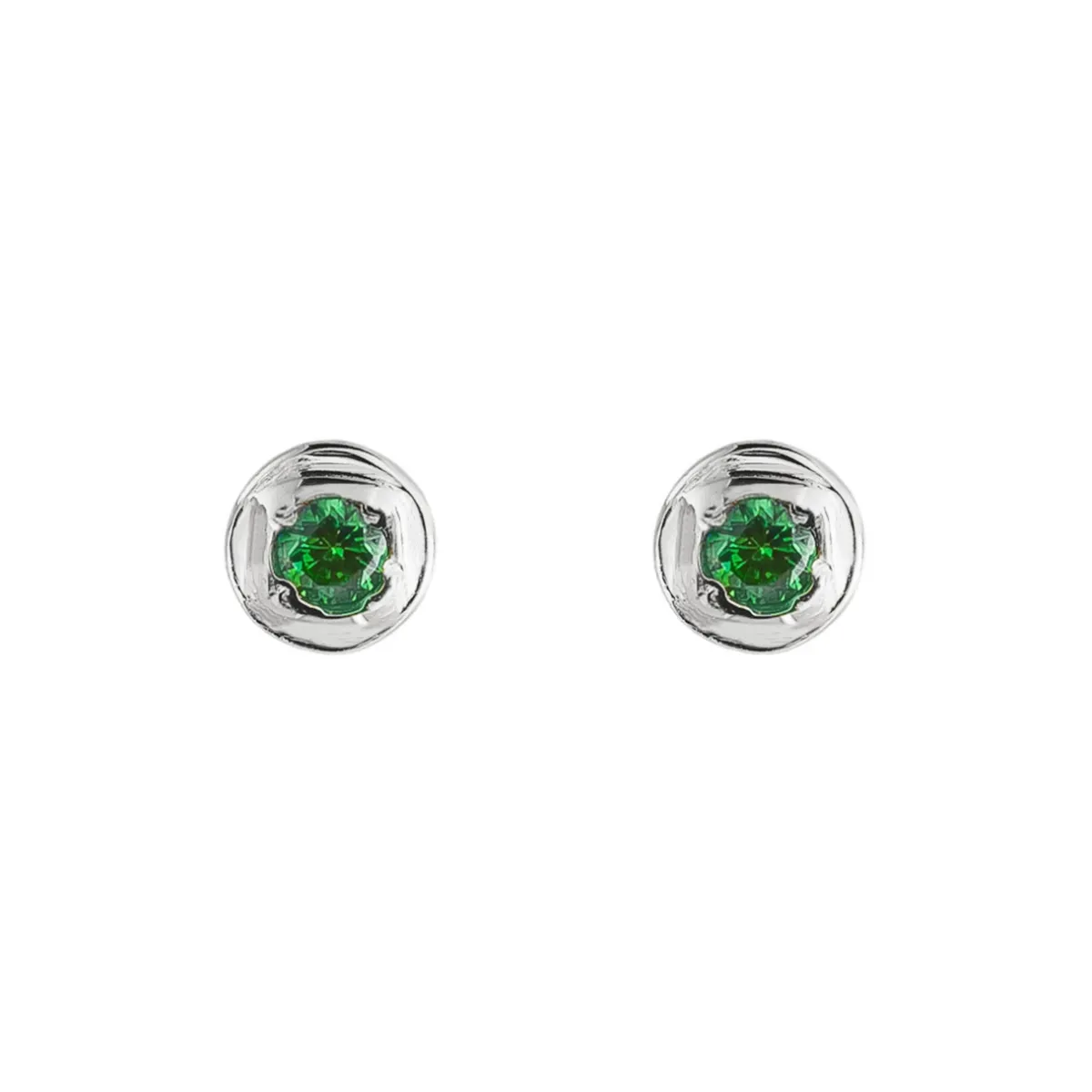 Tomfoolery Round Silver Gemstone Studs Best