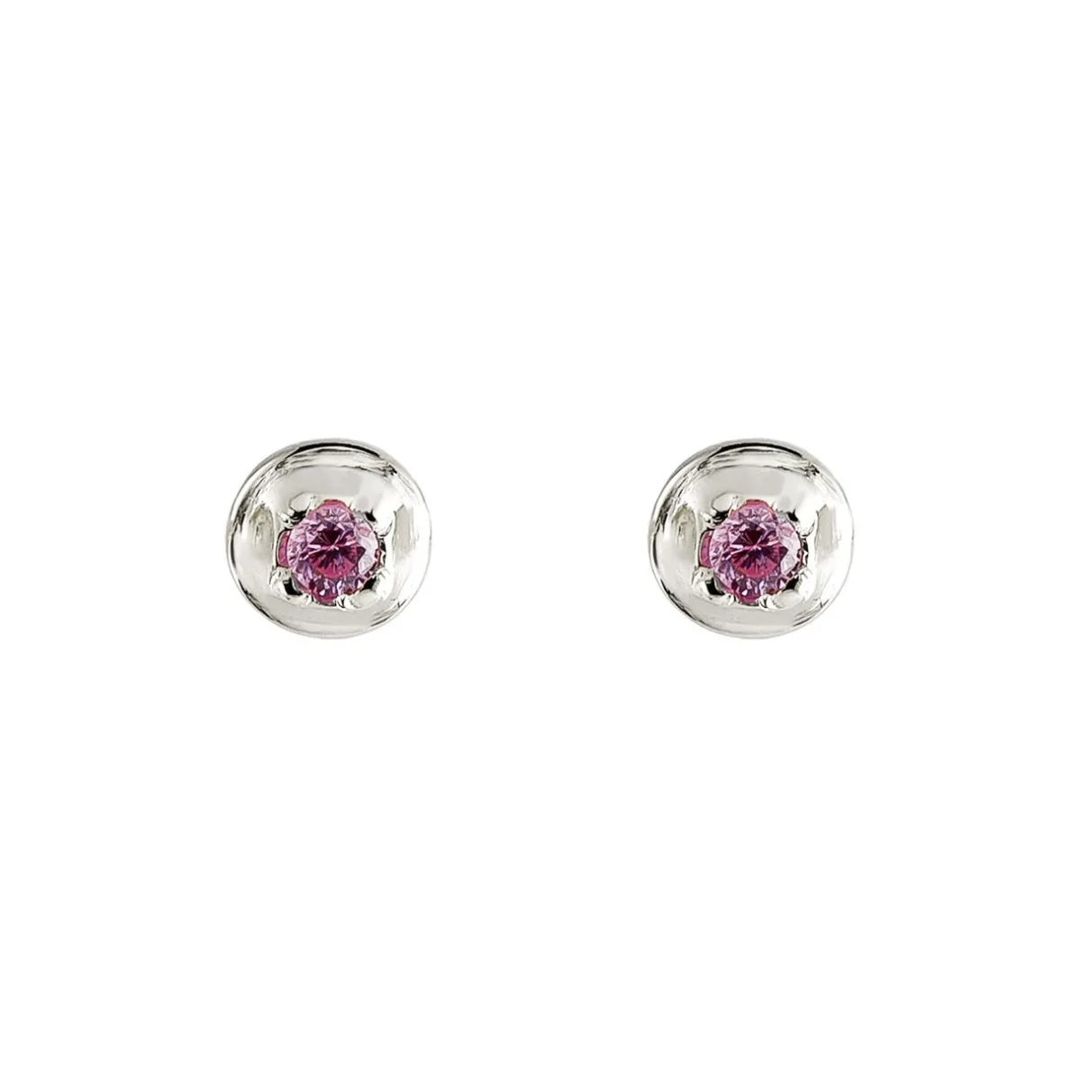 Tomfoolery Round Silver Gemstone Studs Best