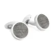 Tomfoolery Round Textured Titanium Cufflinks Clearance