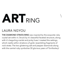 Tomfoolery Ruby & Diamond Strata Art Ring Outlet