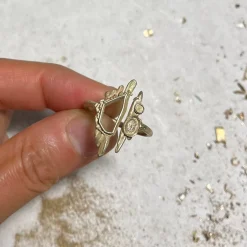 Tomfoolery Ruby & Diamond Strata Art Ring Outlet