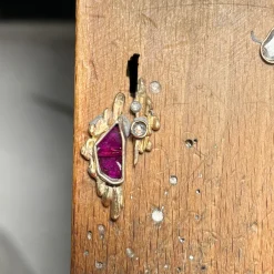 Tomfoolery Ruby & Diamond Strata Art Ring Outlet