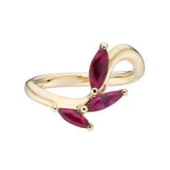Tomfoolery Ruby Blossom Art Ring Clearance
