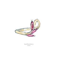 Tomfoolery Ruby Blossom Art Ring Clearance