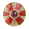 Tomfoolery Ruby Diamond Pinwheel Art Ring Clearance