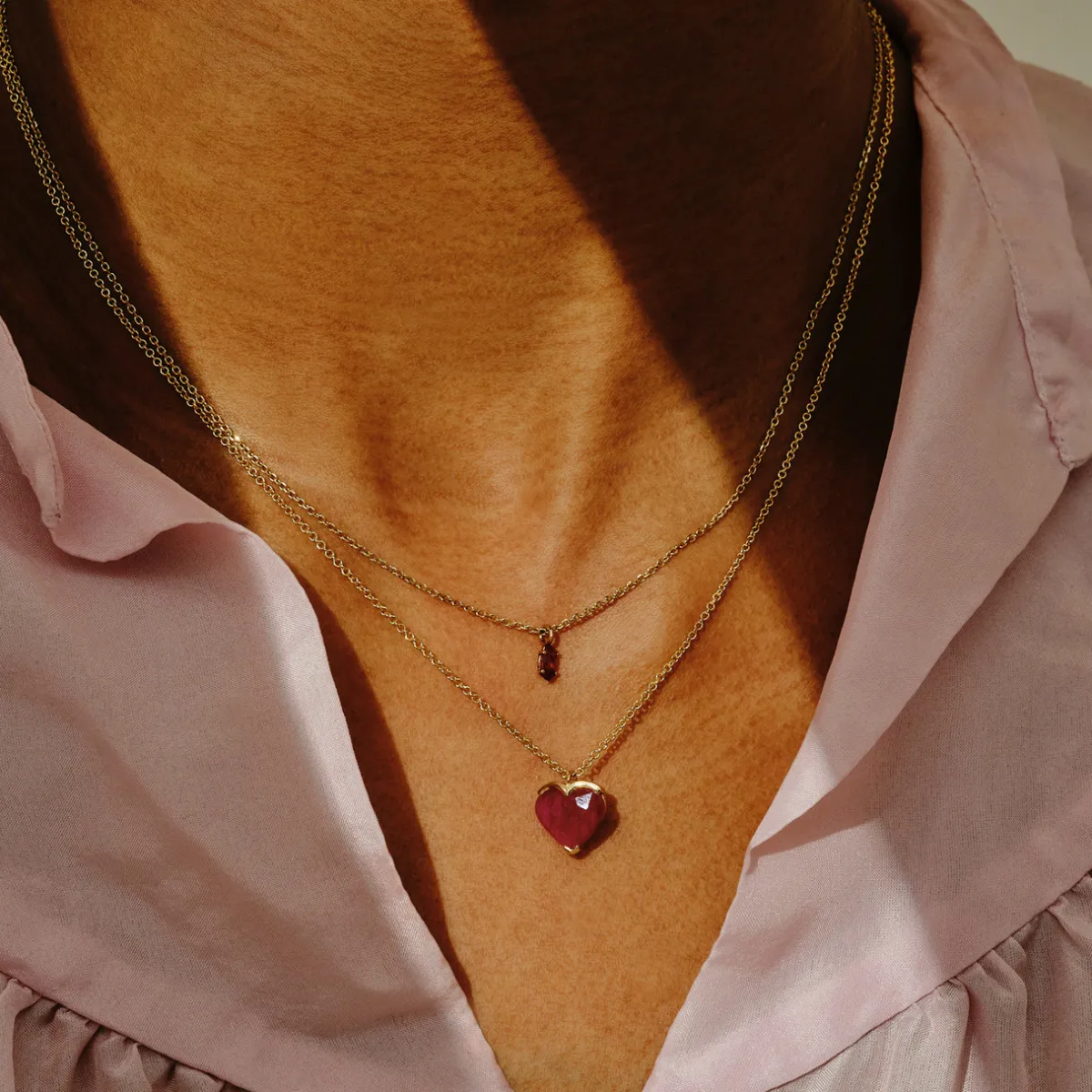 Tomfoolery Ruby Heart Pendant Outlet