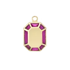 Tomfoolery Ruby Octagon Charm Outlet