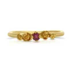 Tomfoolery Ruby Rosary Ring Clearance