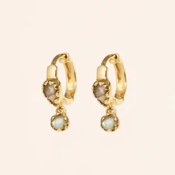 Tomfoolery Safra Labradorite Drop Hoops Best