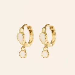 Tomfoolery Safra Moonstone Drop Hoops Sale