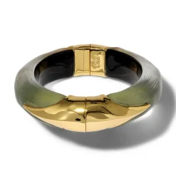 Tomfoolery Sage Luminous Lucite Claw Hinge Bracelet Best