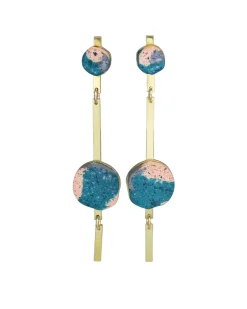 Tomfoolery Salo Earrings in Teal Sale