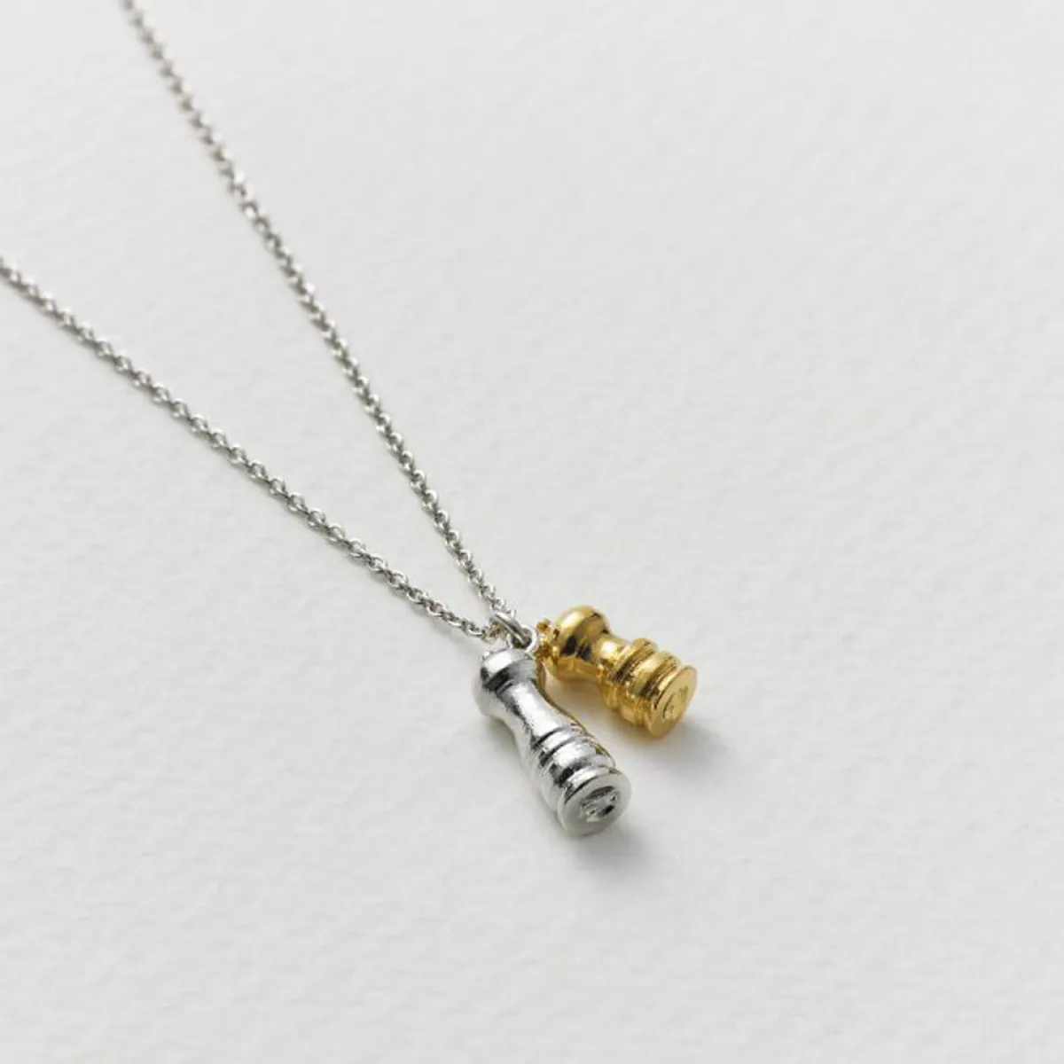 Tomfoolery Salt & Pepper Mills Charm Necklace Clearance