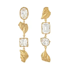 Tomfoolery Sami White Sapphire Drop Earrings Fashion