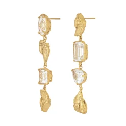 Tomfoolery Sami White Sapphire Drop Earrings Fashion