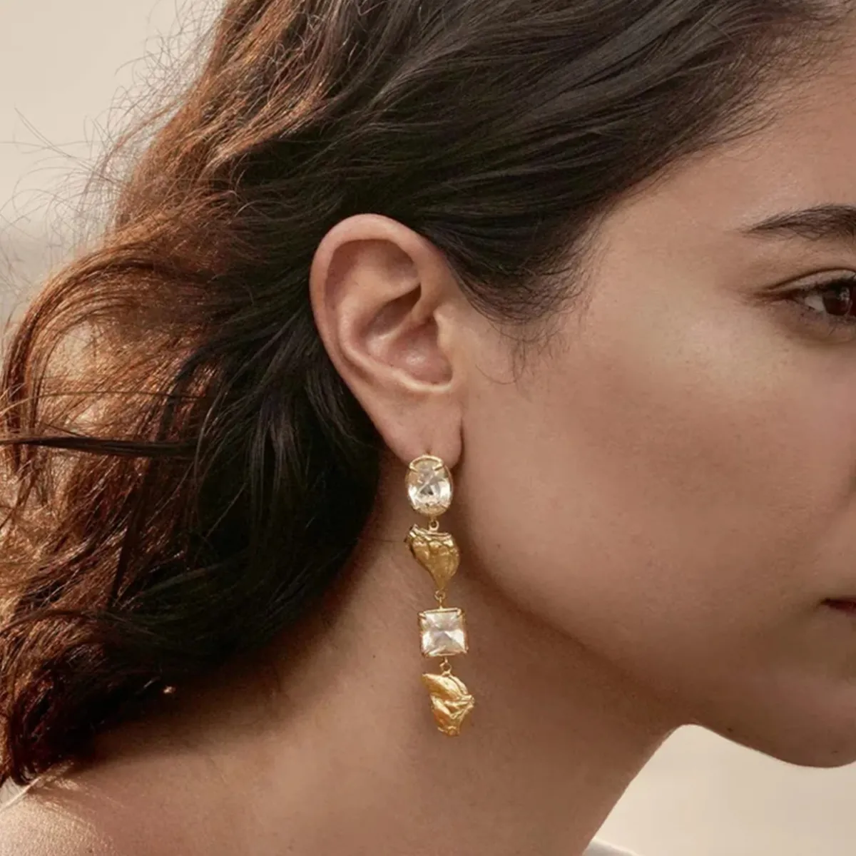 Tomfoolery Sami White Sapphire Drop Earrings Fashion