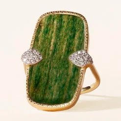 Tomfoolery Sangha Aventurine Statement Ring New