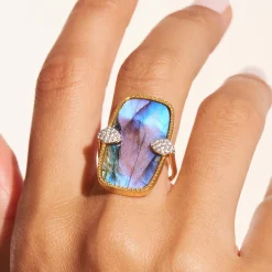 Tomfoolery Sangha Labradorite Statement Ring Online