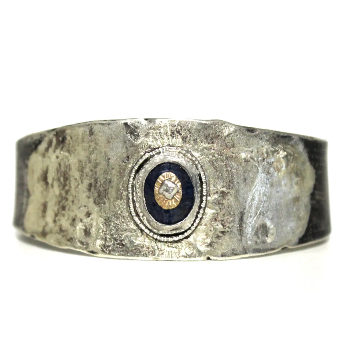 Tomfoolery Sapphire & Diamond Silver Cuff Best